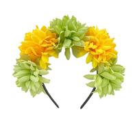 Vdaxvme Elegantes diademas de tela suave con flores para niñas, accesorios para el cabello para bodas, fiestas y cosplay