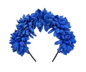 Vdaxvme Elegantes diademas de tela suave con flores para niñas, accesorios para el cabello para bodas, fiestas y cosplay