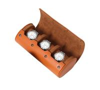 Vdaxvme Estuche de piel con 3 ranuras para reloj de hombre, caja de almacenamiento de viaje, para hombre y mujer, cumpleaños