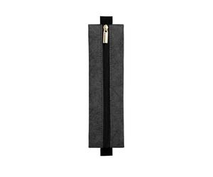 Vdaxvme Estuche para lápices con hebilla elástica, portalápices, bolsa para lápices, estuche simple para lápices, protector de pluma estilográfica, escuela, Black, Size about 19x5.5cm/7.48x2.17