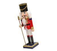 Vdaxvme Figura de cascanueces de madera hecha a mano de 25 cm para exhibición de oficina, adorno de escritorio hecho a mano, elegante estatua de mesa, adorno de escritorio de oficina