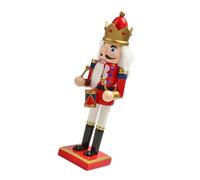 Vdaxvme Figura de cascanueces de madera hecha a mano de 25 cm para exhibición de oficina, adorno de escritorio hecho a mano, elegante estatua de mesa, adorno de escritorio de oficina