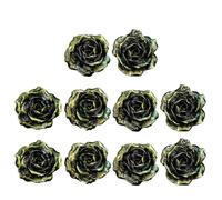 Vdaxvme Flores de camelia, paquete con 10 materiales para manualidades de resina degradada con superficie brillante para la fabricación de joyas. Resina degradada de camelia en blanco, talla única