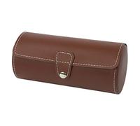 Vdaxvme Funda ovalada para reloj de hombre, tres relojes de viaje, botón de presión para funda, pantalla de almacenamiento para relojes grises y azules