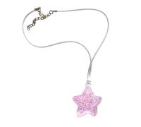 Vdaxvme Gargantilla con colgante de estrella y lentejuelas para mujer, elegante lazo anudado, cadena ajustable, joyería coreana para estudiantes, suede cord tie, Acrílico, Circonia cúbica
