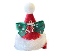 Vdaxvme Gorro de Papá Noel, pinza de pelo de oropel de Navidad, clip de pico de pato con sombrero de cono de tul de oropel, accesorios para fotos de dibujos animados