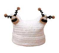 Vdaxvme Gorro de viaje de nieve de esquí Casual Ropa de calle Moda juvenil Clima frío para adolescentes y estudiantes de moda de punto acrílico, Blanco, Talla única