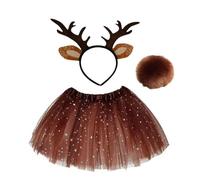 Vdaxvme Halloween Hirsch Dress Up Outfits Weihnachten Ohrband für Frauen Mädchen Cosplay Weihnachten Kostüm Zubehör Cosplay Kostüm Zubehör