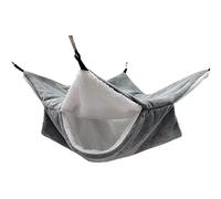 Vdaxvme Hamaca de felpa colgante de doble capa gruesa y cálida, saco de dormir de felpa grande, jaula colgante