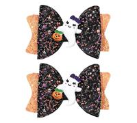 Vdaxvme Horquilla antideslizante para el pelo de Halloween, 2 unidades, diseño de arañas, calabazas, murciélagos, para fiestas de disfraces
