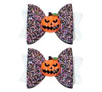 Vdaxvme Horquilla antideslizante para el pelo de Halloween, 2 unidades, diseño de arañas, calabazas, murciélagos, para fiestas de disfraces