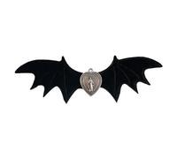 Vdaxvme Horquilla para el pelo oscura para niñas, diseño de alas de diablo con forma de corazón y alas de murciélago, pasadores versátiles