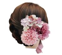 Vdaxvme Hortensia - Horquilla para el pelo con diseño de flor china, hortensia, con perlas, antideslizante, para peinar el cabello