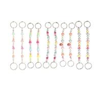 Vdaxvme Juego de 10 colgantes de acrílico multicolor para zapatos, con corazón, flores, estrellas, perlas para manualidades, sandalias, zapatillas, accesorios de fiesta, perlas acrílicas para zapatos