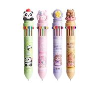 Vdaxvme Juego de 4 bolígrafos retráctiles multicolores de punta fina de 0,5 mm, para oficina y material escolar y escritura suave, varios colores