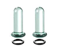 Vdaxvme Juego de dilatación de orejas de cristal, dilatadores individuales para orejas con anillos tóricos, joyería para mujeres de moda, 3.12x1.95in, Vidrio