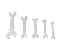 Vdaxvme Llave de extremo abierto, 5 piezas, herramienta de reparación de llaves plateadas de doble extremo para uso en condiciones de espacio estrecho