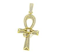 [Vdaxvme] Llavero con diseño de ojo de cruz de Hol, duradero, material de latón duradero para mujer, uso casual