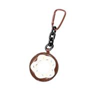 Vdaxvme Llavero con forma de donas de piel, para guardar alimentos, para bolso de mano, de piel, para llaves de coche, White