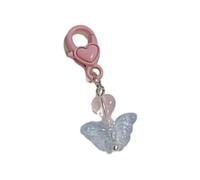 Vdaxvme Llavero de estrella de cinco puntas con colgante de mariposa y corazón, cadena para teléfono, bolso de mano, llavero para mujeres y niñas, Butterfly