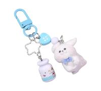 Vdaxvme Llavero de perro flocado para bolso, llavero de coche, accesorios para bolso, mochila, decoraciones, regalos de San Valentín, colgante encanto, b