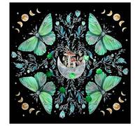 Vdaxvme Mantel de tarot de 50 x 50/60 x 60/75 x 75 cm, mantel de tarot geométrico adivinaciones, juego de mesa, tapete de soporte para cartas de oráculos