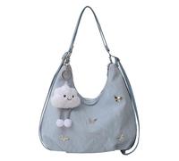 Vdaxvme Mochilas de Viajero Moderno Con Correa De Hombro Reforzada Opción Casual Bandolera Para Mujeres Profesionales Amplias Mochilas De Trabajo, Add Cloud Pendant Bl