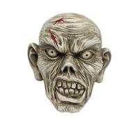 Vdaxvme Modelo de calavera humana, estatua de cabeza de calavera realista, decoración de Halloween, escultura de esqueleto, accesorios de fotos para fiestas en casa encantada