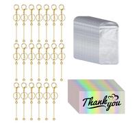 Vdaxvme Moderno, crea tus propios llaveros con perlas, varillas de metal resistentes, gran set, accesorios portátiles para manualidades, accesorios de perlas para llaveros, talla única, como se
