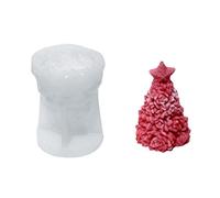 Vdaxvme Molde de silicona para velas de árbol 3D creativas, diseño de corazón, estrella, Navidad, Halloween, decoración del hogar