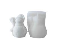 Vdaxvme Molde de silicona para velas de Papá Noel, hermoso muñeco de nieve, aromaterapia, resina, adorno para el hogar