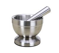 Vdaxvme Mortero de acero inoxidable, mazo de sal, base, cuenco, prensa de ajo, olla, molinillos de hierbas, pimienta, molinillo de especias, utensilios de cocina, manual, manivela de café eléctrica de