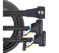 Vdaxvme NVME - Cable de disco duro PCIe SFF 8654 8I a 2 adaptadores SFF 8639 PCIE Slimline SASs All Inclusives con Secure Connection Adapter