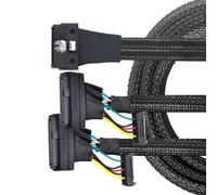 Vdaxvme NVME - Cable de disco duro PCIe SFF 8654 8I a 2 adaptadores SFF 8639 PCIE Slimline SASs All Inclusives con Secure Connection Adapter