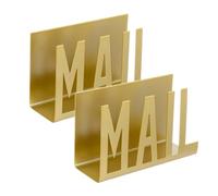 Vdaxvme - Organizador de letras de hierro para computadora, soporte de correo de metal para encimera, estante de gestión eficiente de facturas y documentos