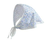 Vdaxvme Pañuelo triangular con estampado floral para mujer, estilo francés, para música, festival, ocio, vacaciones, gorro transpirable, Blue Heron Flowers, Talla única