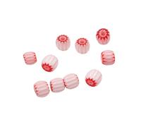 [Vdaxvme] Paquete de 10 cuentas de calabaza de resina hechas a mano con textura de resina para proyectos creativos de collares y pulseras