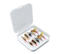 Vdaxvme Paquete de 10 señuelos de pesca de varios colores para una atracción óptima de los peces en varias condiciones de agua, mosca de pesca, múltiples escenarios