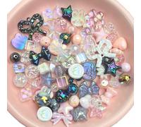 [Vdaxvme] Paquete de 2 cuentas coloridas para manualidades, joyería, collares, pulseras, accesorios, material de cuentas creativas