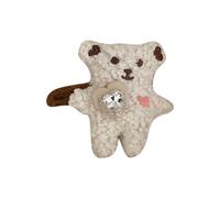 Vdaxvme Pinza para el pelo con forma de oso y felpa/carnaval, para mujeres y niñas, flequillo, para tomar fotos, compras, viajes, antideslizante