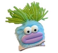 Vdaxvme Pinza para el pelo de boca de salchicha de felpa, horquilla para fotografía de carnaval, para mujeres y niñas, aspecto de dopamina, flequillo para tomar fotos antideslizante