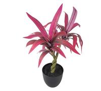 Vdaxvme Planta de Dracaena de simulación brillante en macetas, vegetación decorativa, ideal para decoración de interiores, planta realista