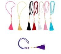 Vdaxvme Práctico juego de accesorios de adoración islámica con 8 cuentas de oración de cristal resistentes para musulmanes y entusiastas de la cultura