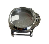 Vdaxvme Precisa caja de acero inoxidable de 44 mm para la mayoría de los relojes de marca con cubiertas de cristal mineral para reparar carcasas de cristal mineral, marrón arena