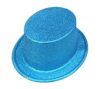 Vdaxvme Sombrero Fedora de polvo brillante de ala ancha, sombrero de mago, sombrero de vaquero hiphop, accesorio de fiesta de moda
