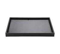 Vdaxvme Soporte de exhibición de anillos para collares, práctica, bandeja de exhibición de joyas negra con doble cara para anillos y pulseras, bandeja de exhibición de joyas