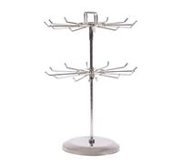 Vdaxvme Soporte multiusos de doble capa para joyas, organizador de collares y soporte para llaveros y accesorios