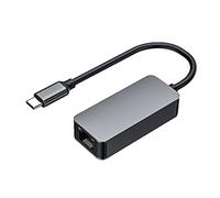 Vdaxvme Tarjeta Gigabit Ethernet de alta velocidad tipo C/USB C a RJ45 de 2500 m, sin unidad para chipset inteligente, aleación de aluminio
