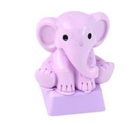 Vdaxvme Tecla única con diseño de elefante pequeño para teclados mecánicos, resina de animales de dibujos animados, perfecta para personalización, hecha a mano