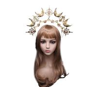 Vdaxvme Tiaras corona diadema material kits VirginMary disfraz de iglesia diadema diosa del sol diadema tiaras femeninas tocado